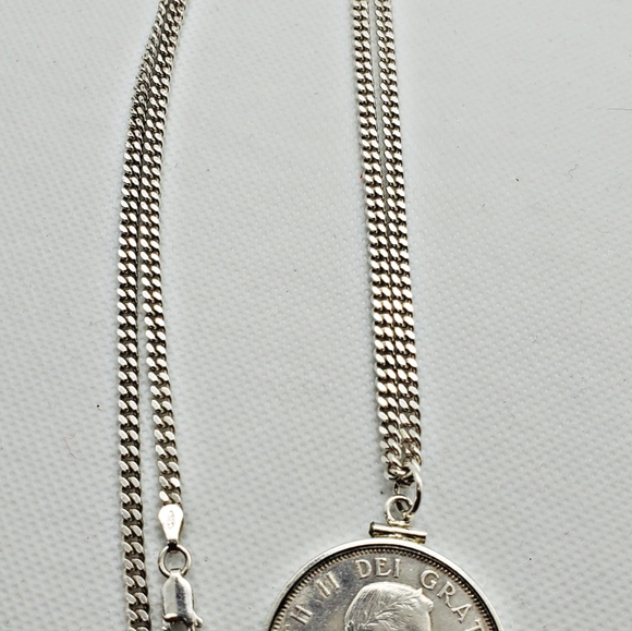 Authentic silver coin necklace - Picture 2 of 3
